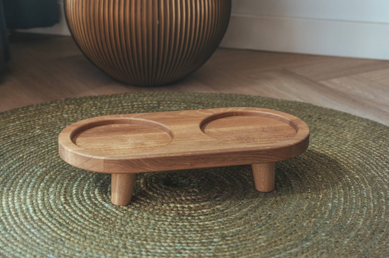 Support en bois pour gamelles