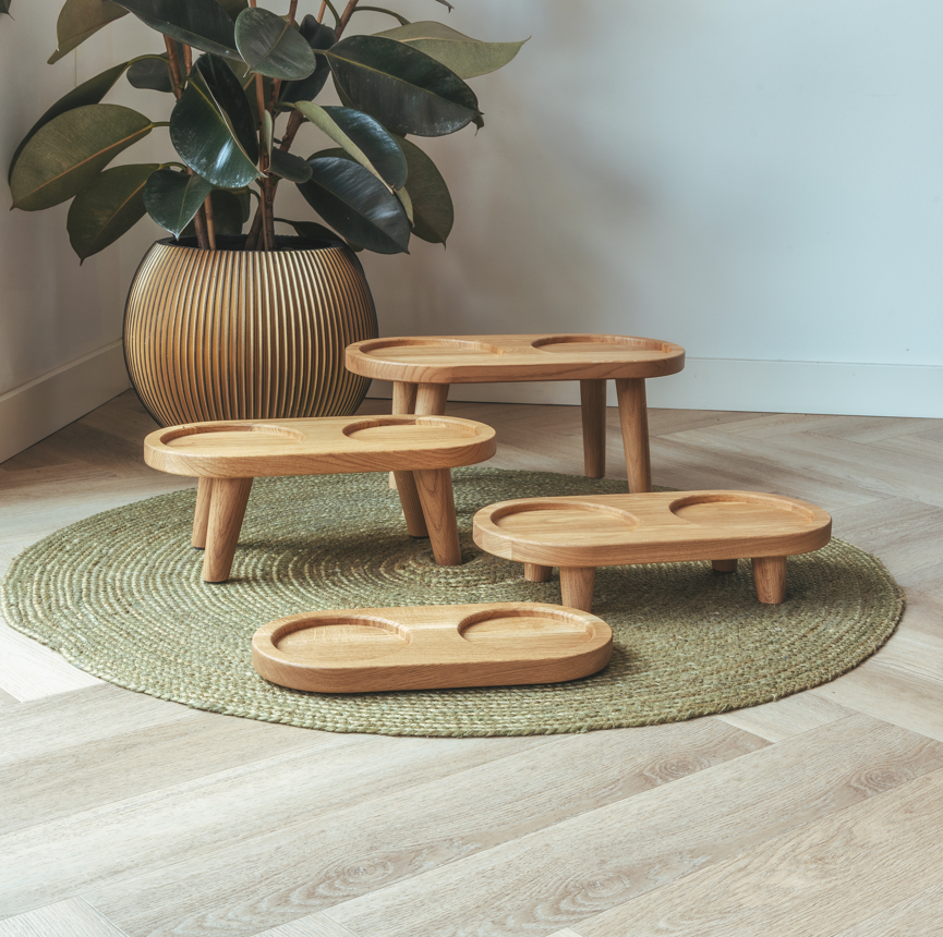 Support en bois pour gamelles